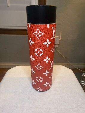 Red Monogram tumbler Bottle